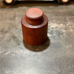 Elegant Brown Wooden Accent Piece 3”x3”